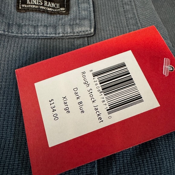 Kimes Ranch Rough Stock Jacket Mens XL Blue Chor Barn Landman Cowboy Western NEW - Picture 6 of 13